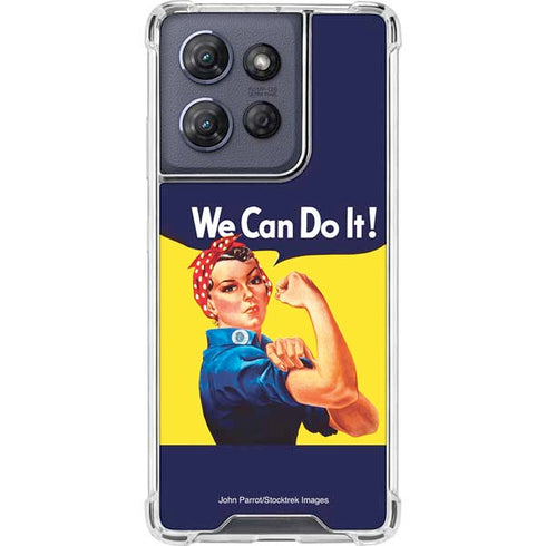 Rosie The Riveter Vintage War Poster Moto G 5G (2025) Clear Case