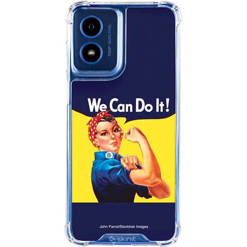 Rosie The Riveter Vintage War Poster Moto G 5G (2024) Clear Case