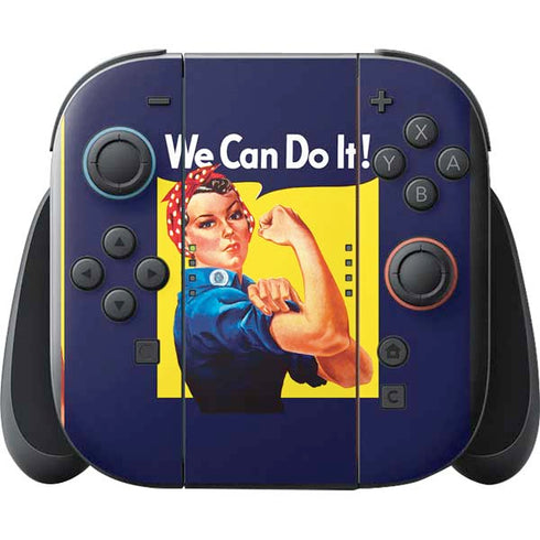 Rosie The Riveter Vintage War Poster Nintendo Switch 2 (2025) with Joy-Con Skin