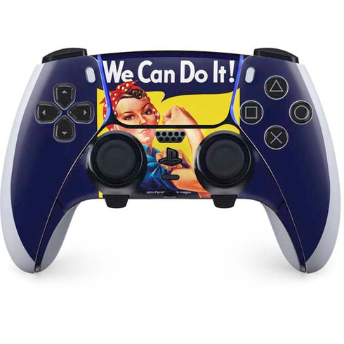 Rosie The Riveter Vintage War Poster PS5 DualSense Edge Pro Controller Skin