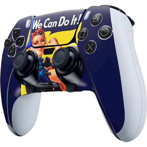 Rosie The Riveter Vintage War Poster PS5 DualSense Edge Pro Controller Skin