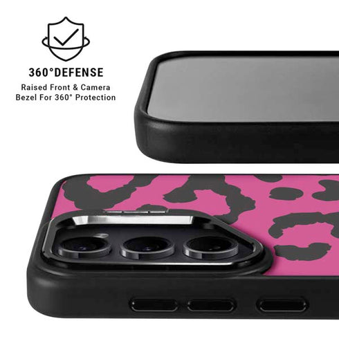 Rosy Leopard Galaxy S25 Kickstand Case