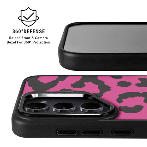 Rosy Leopard Galaxy S25 Plus Kickstand Case