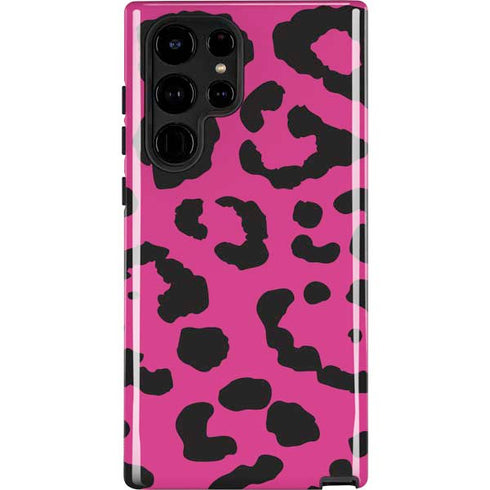 Rosy Leopard Galaxy Cases