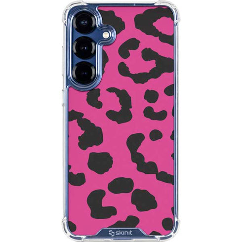 Rosy Leopard Galaxy S25 Plus Clear Case