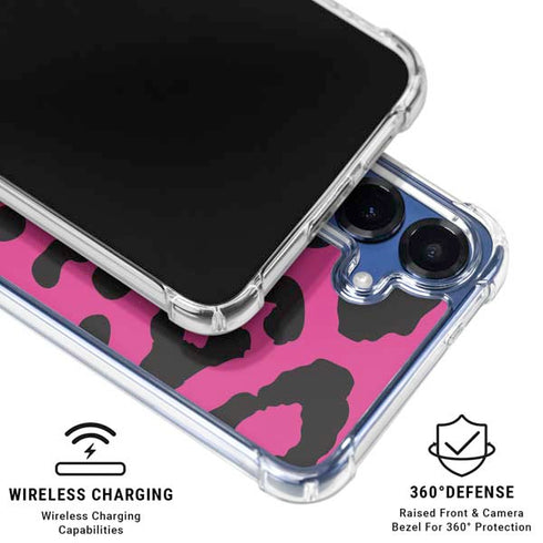 Rosy Leopard Galaxy S25 Plus Clear Case
