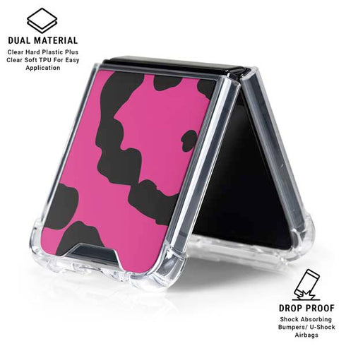 Rosy Leopard Galaxy Z Flip6 Clear Case