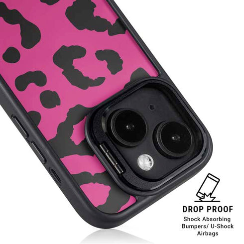 Rosy Leopard iPhone 14 Plus Kickstand Case