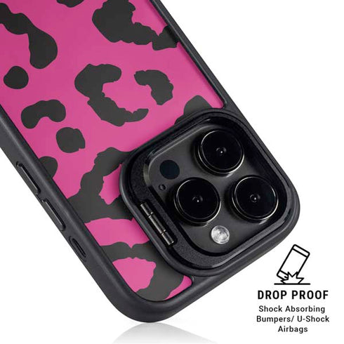 Rosy Leopard iPhone 15 Pro Kickstand Case