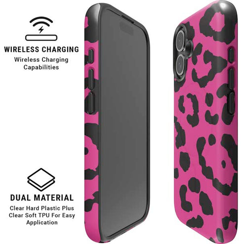 Rosy Leopard iPhone 16 Plus Magsafe Impact Case