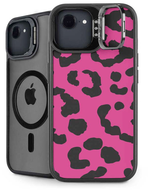 Rosy Leopard iPhone 16e Kickstand Case