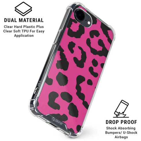 Rosy Leopard iPhone 16e Clear Case