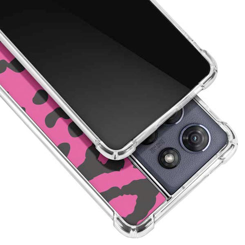 Rosy Leopard Moto G 5G (2025) Clear Case