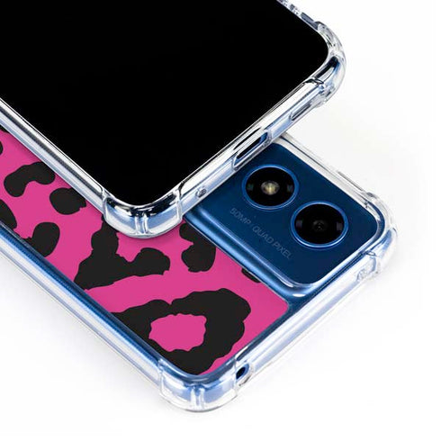 Rosy Leopard Moto G 5G (2024) Clear Case