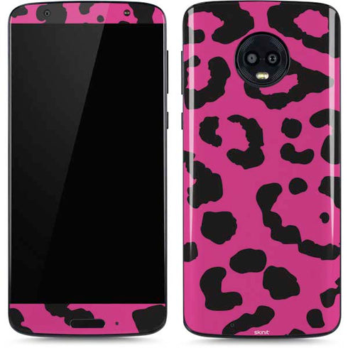 Rosy Leopard Moto G6 Skin