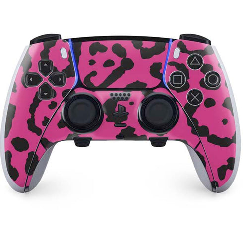 Rosy Leopard PS5 DualSense Edge Pro Controller Skin