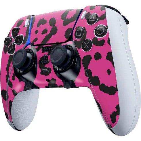 Rosy Leopard PS5 DualSense Edge Pro Controller Skin