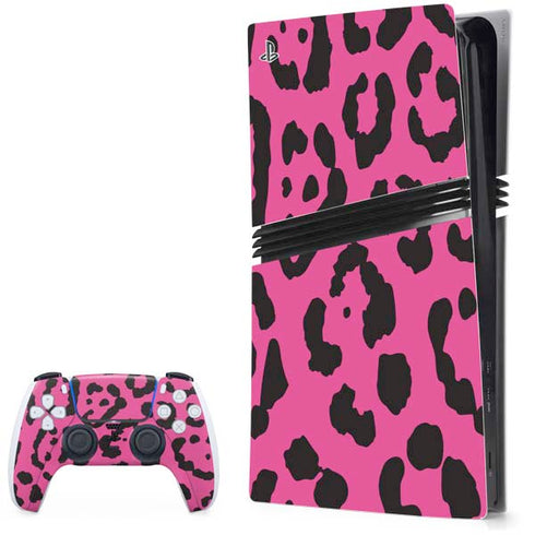 Rosy Leopard PlayStation PS5 Skins