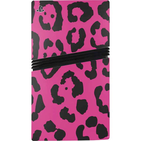 Rosy Leopard PS5 Pro Disk Bundle Skin