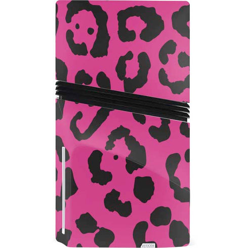Rosy Leopard PS5 Pro Disk Console Skin