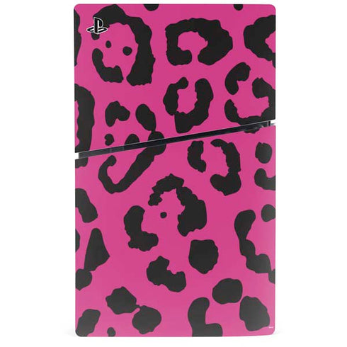 Rosy Leopard PS5 Slim Digital Edition Console Skin