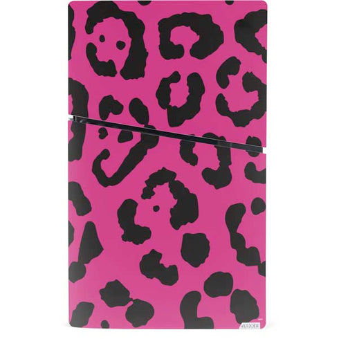 Rosy Leopard PS5 Slim Digital Edition Console Skin