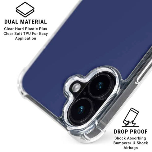 Royal Blue iPhone 16 Clear Case