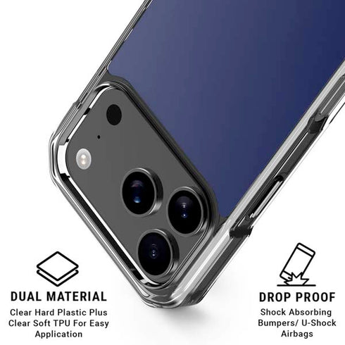 Royal Blue iPhone 17 Pro Clear Case