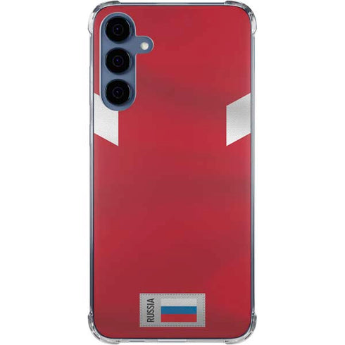 Russia Soccer Flag Galaxy A55 5G Clear Case