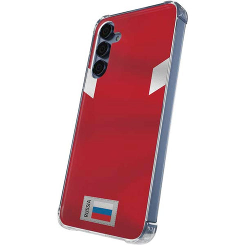 Russia Soccer Flag Galaxy A55 5G Clear Case