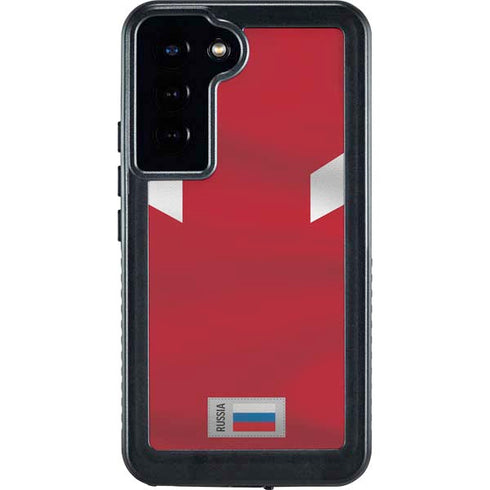 Russia Soccer Flag Galaxy S24 Plus Waterproof Case