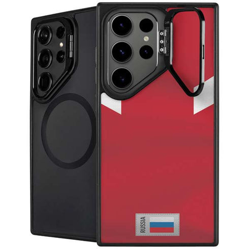 Russia Soccer Flag Galaxy S25 Ultra Kickstand Case
