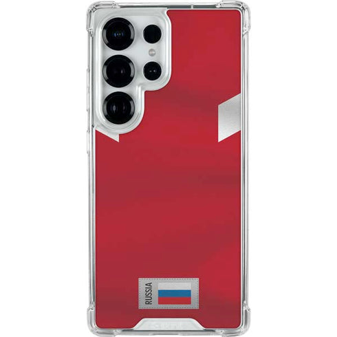 Russia Soccer Flag Galaxy S25 Ultra Clear Case