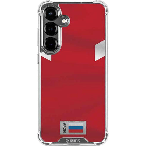 Russia Soccer Flag Galaxy S26 Plus Clear Case