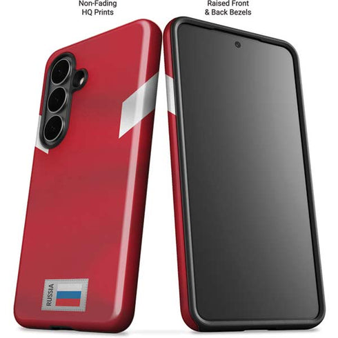 Russia Soccer Flag Galaxy S26 Plus Impact Case