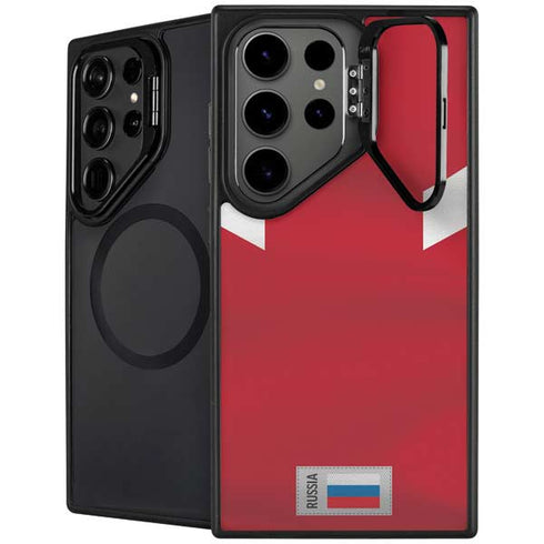 Russia Soccer Flag Galaxy S26 Ultra Kickstand Case