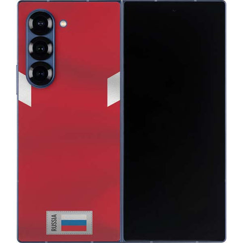 Russia Soccer Flag Galaxy Z Fold6 Skin