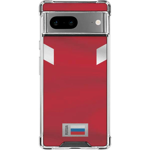 Russia Soccer Flag Google Pixel 8a Clear Case