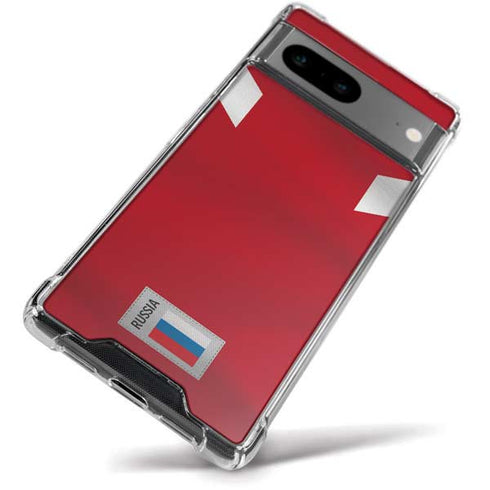 Russia Soccer Flag Google Pixel 8a Clear Case