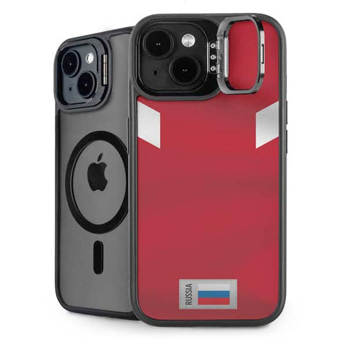 Russia Soccer Flag iPhone 15 Kickstand Case