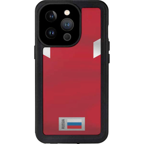 Russia Soccer Flag iPhone 15 Pro Waterproof Case