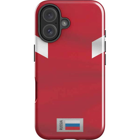 Russia Soccer Flag iPhone 16 Impact Case