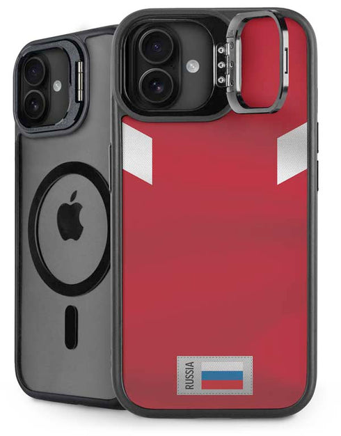 Russia Soccer Flag iPhone 16 Kickstand Case