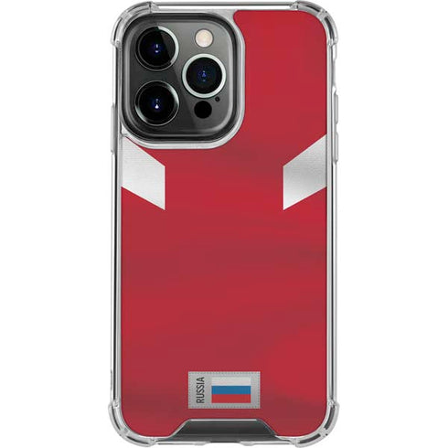 Russia Soccer Flag iPhone 16 Pro Clear Case