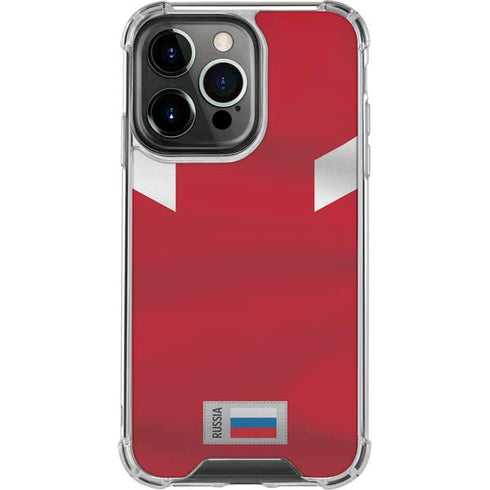 Russia Soccer Flag iPhone 16 Pro Max Clear Case