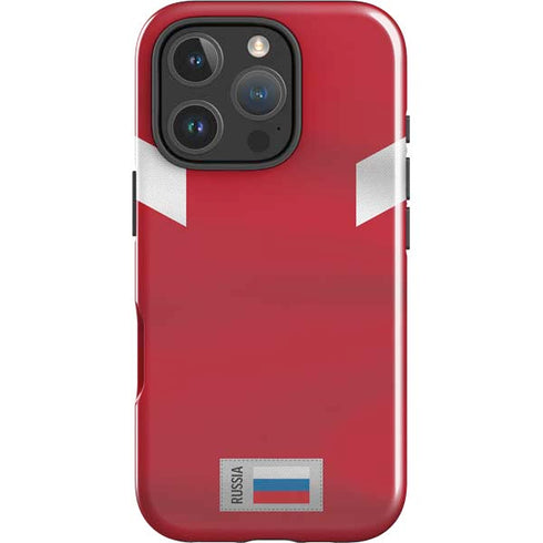 Russia Soccer Flag iPhone 16 Pro Max Impact Case