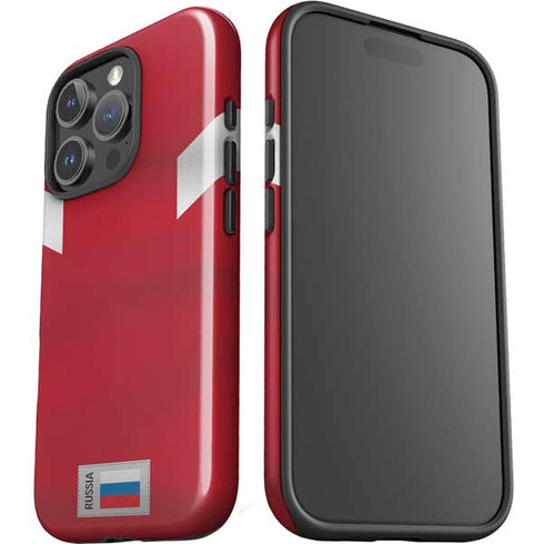 Russia Soccer Flag iPhone 16 Pro Max Impact Case