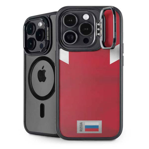 Russia Soccer Flag iPhone 16 Pro Max Kickstand Case
