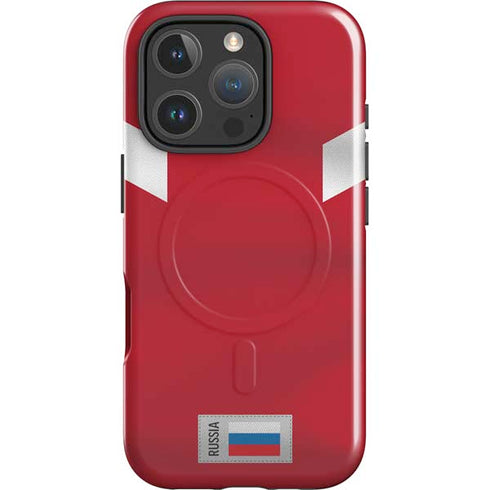 Russia Soccer Flag iPhone 16 Pro Max Magsafe Impact Case