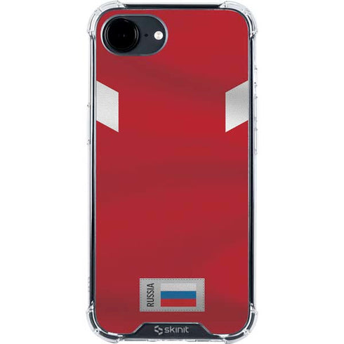 Russia Soccer Flag iPhone 16e Clear Case